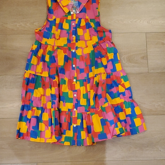 Super Fun Multicolor Sleeveless Tiered Dress - Picture 4 of 6